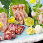 よかにせ - 産地直送!!　みやざき地頭鶏のお刺身盛り合わせ