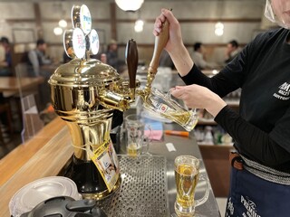 Ganso Sutamina Yakitori - 超炭酸のゼウスタワーで生ビールとハイボールをおつくりします