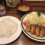 かつれつ四谷たけだ - カキバター焼定食（1550円）