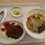 みとう庵 - 料理写真:本日の定食（冷そばとカレー）