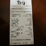 焼肉 徳寿 - レシート