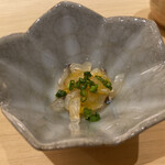 不動前 すし 岩澤 - サヨリ黄身和え