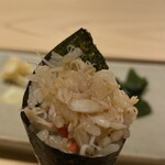 不動前 すし 岩澤 - 毛蟹の手巻き