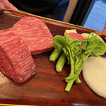 鉄板焼 桂 - ヒレ、ロースと旬のお野菜