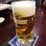 海幸 - 乾杯の生ビール！(一番搾り/490円)