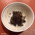 御料理 寺沢 - 卵黄と黒ﾄﾘｭﾌの飯蒸し