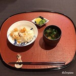 御料理 寺沢 - 喜知次､帆立貝柱､海胆の炊込み