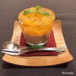 御料理 寺沢 - 伊予柑ｼﾞｭﾚとﾁｮｺﾚｰﾄﾑｰｽ