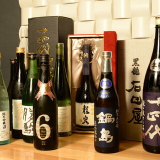 選び抜かれた銘酒の数々。希少な銘柄もご用意しております。