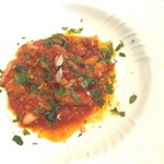 La Brianza - タコの歯触りとモチモチのカヴァテッリ、酸味のほどよくあるトマトソースとてもおいしい。ナッツもいい感じ♪