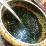 Kiku Sushi - 生海苔の酢の物。簡単だけど、これは美味い。自宅でも作ってみよ