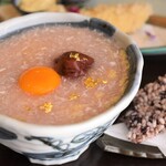 とん唐てん - 梅がゆ親子丼