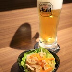 Little asia - 生ビール（アサヒ450円税込）