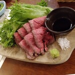 長濱浪漫ビール - 近江牛イチボのローストビーフ