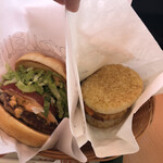 モスバーガー - モス野菜バーガー、かき揚げライス