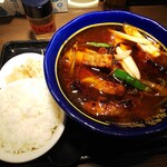 中華飯店 幡龍 - ネギらーめん旨辛＋半ライス　830＋100円