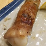 焼き鳥 ばかちん - この分厚い豚エビ巻き