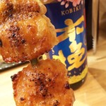 焼き鳥 ばかちん - 手羽塩と宮崎限定木挽BLUE桜ボトル