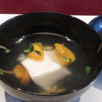 ふく吉 - 胡麻豆腐　雲丹　木の芽