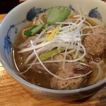 越廼 - 二品目鴨南温蕎麦