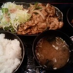 Oishii Ryouri To Osake Bochibochi - 本日の日替わり定食(黒豚スパイシーカレーソース炒め900円)