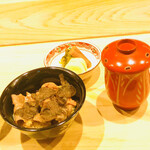 はらまさ - トリュフご飯、お味噌汁、香の物