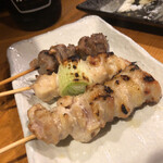 Yakitori Shichifuku - 砂肝、ネギま、モモ