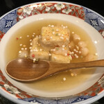 豆富と京会席 旬彩 旨魯 - 揚げ豆富海老あんかけ