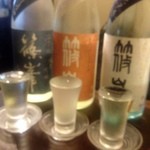 和酒bar uonoya - 篠峰３種を呑み比べ