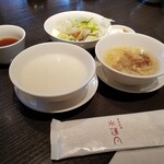 廣東料理 水蓮月 - お粥、スープ、サラダ