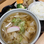 おかだうどん - きしめん定食　¥550(税込)