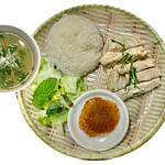 steamed chicken rice