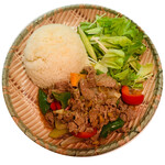 Beef lemongrass stir-fried rice