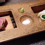 星のや 京都 ダイニング - 牛フィレ炭火焼きと旬野菜含メ煮