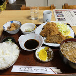 丸登食堂 - ハムカツ定食