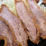 とんかつ 一 - ゲタとんかつ断面(2012年9月)