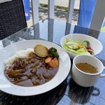 Cafe & Amusement Anemos - カレーセット。　海軍カレーをベースに三浦のお野菜を使用した、少し辛口なお味のカレーです。