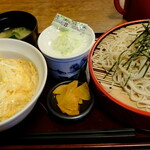 幅田屋 - ミニ丼セット“玉子丼とざる”　結果これで900円ぽっきり !