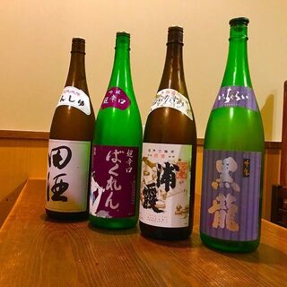 《备有人气日本酒》请一定要尝尝与鳗鱼的味道很相配的日本酒。