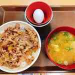 Sukiya - 牛丼大盛り・豚汁卵セット