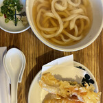 讃岐うどん 本格手打 てつ家 - ☆大人気名物えびちくセット
            (えび•ちくわ天•本日の野菜天3種)