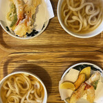 讃岐うどん 本格手打 てつ家 - 大人気名物えびちくセット
                                (えび天•ちくわ天•本日の野菜天3種)
