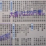 かな福 - メニュー