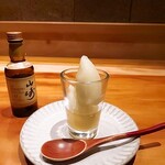 炭火割烹 白坂 - ⚫青リンゴのシャーベット　山崎