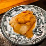 炭火割烹 白坂 - ⚫ボタン海老の紹興酒漬け　雲丹