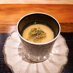 炭火割烹 白坂 - ⚫蛤の茶碗蒸し　蕗の薹