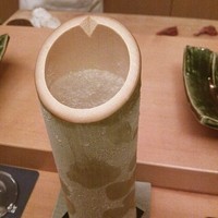 鮨長 - 半分凍った日本酒はお鮨に良く合います！