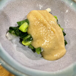 肥後路 - 最初に分葱というには結構太い人文字をぐるぐる巻いて辛子酢味噌を乗せた人を是非表彰したい