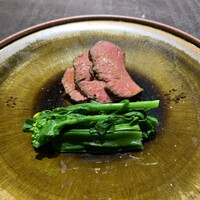 十皿 - 2021年3月　黒毛和牛の藁燻し焼き　難波葱