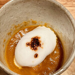 オオクサ - 熊野地鶏のスープと栗のポタージュって思いついた奥様がすごいと思う